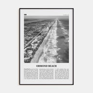 Ormond Beach Travel B&W Poster