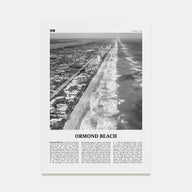 Ormond Beach Travel B&W Poster
