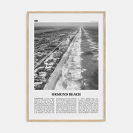 Ormond Beach Travel B&W Poster