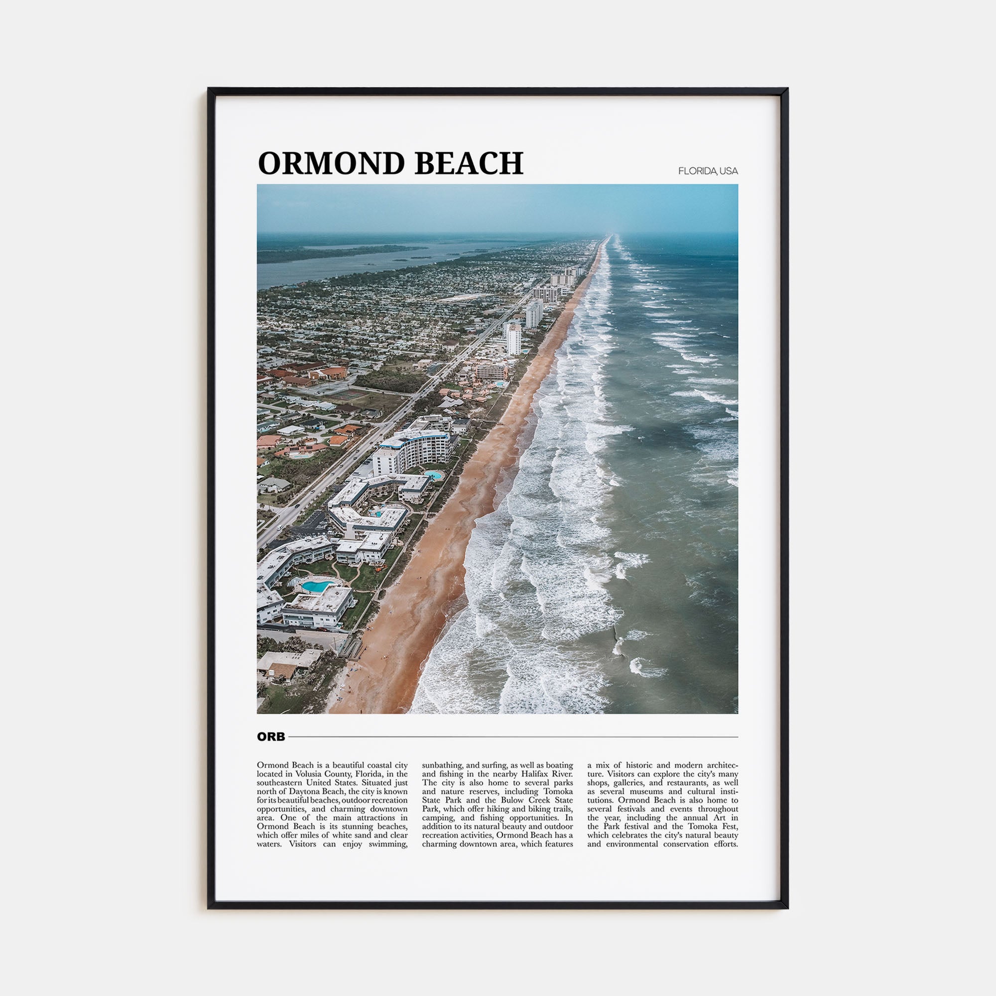 Ormond Beach Travel Color Poster