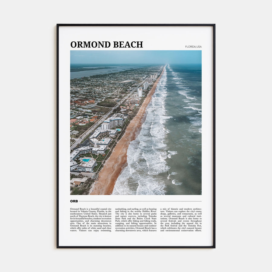 Ormond Beach Travel Color Poster