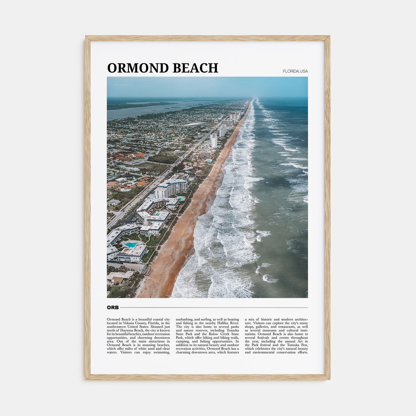 Ormond Beach Travel Color Poster