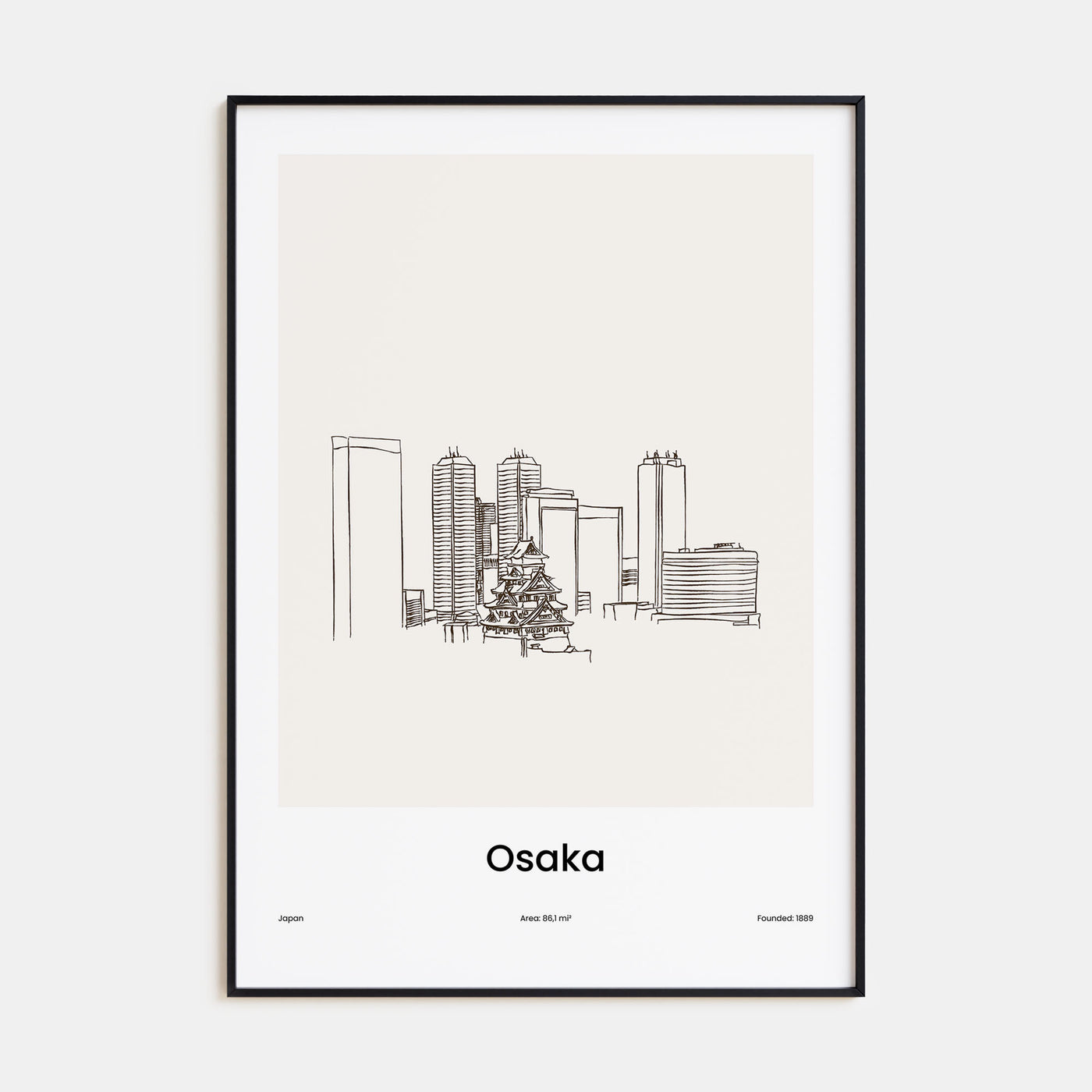 Osaka Drawn Poster