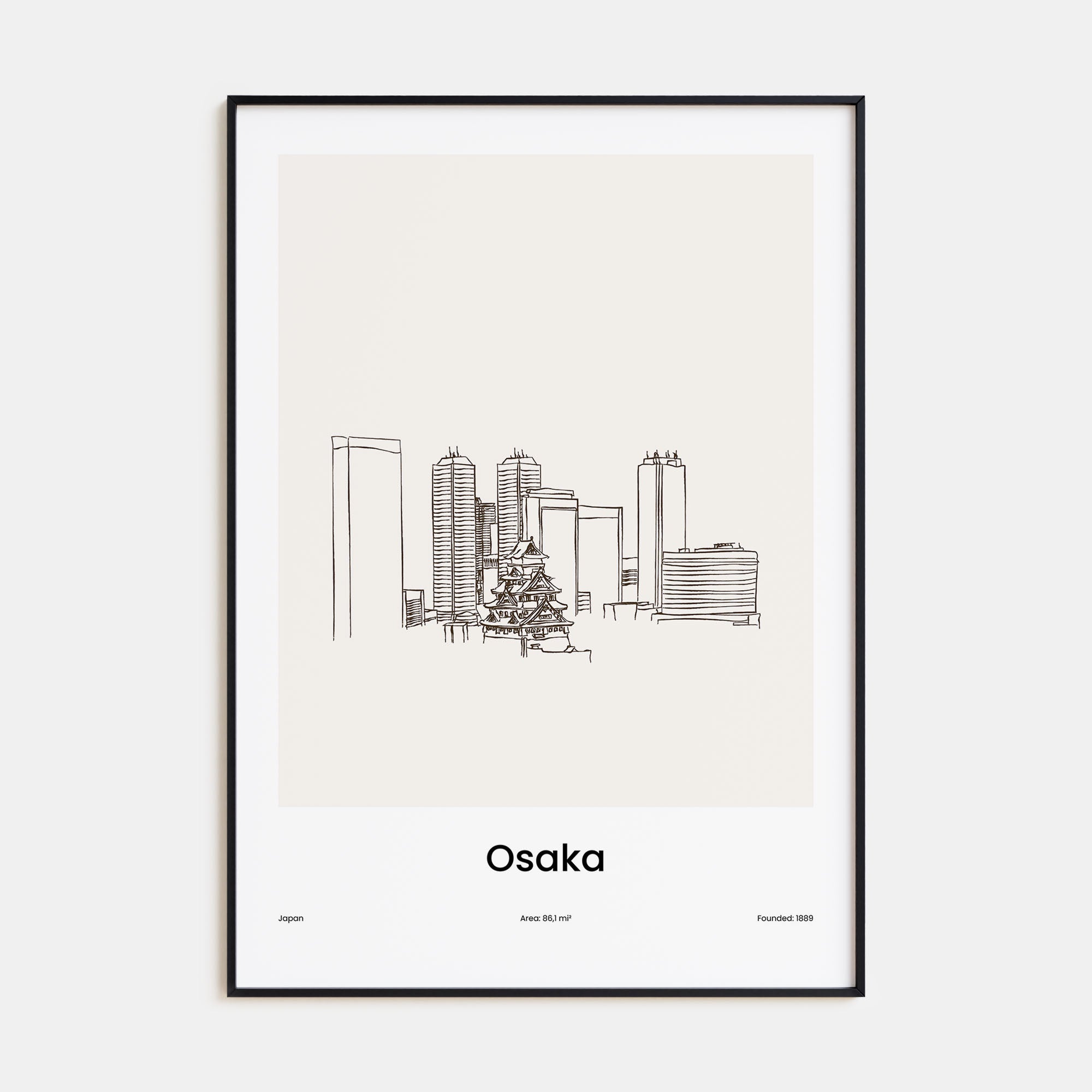 Osaka Drawn Poster