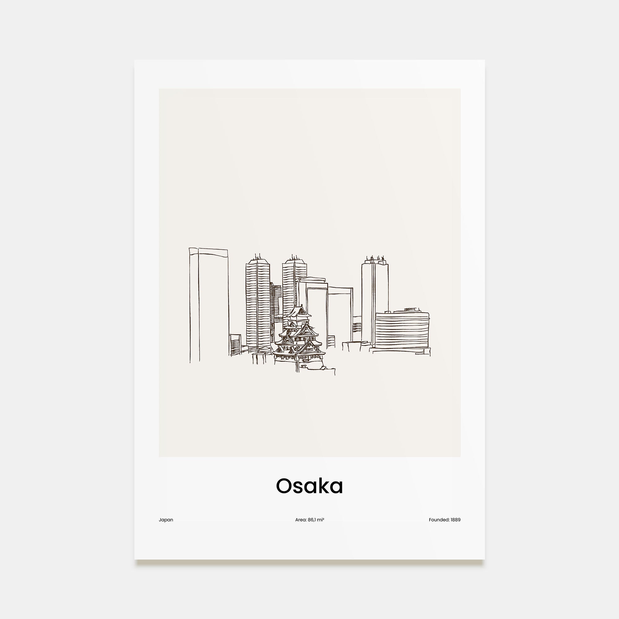 Osaka Drawn Poster