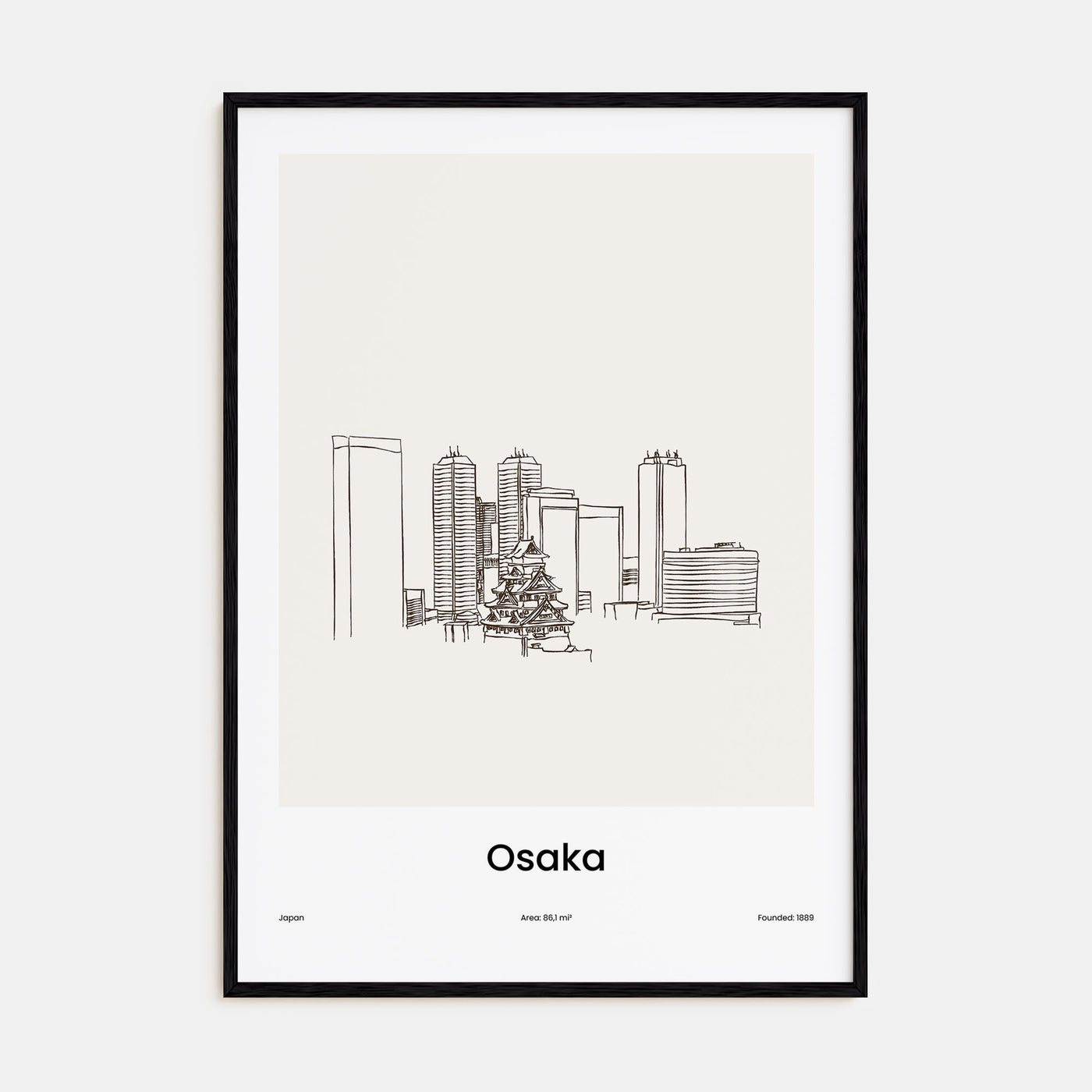 Osaka Drawn Poster