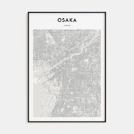 Osaka Map Portrait Poster
