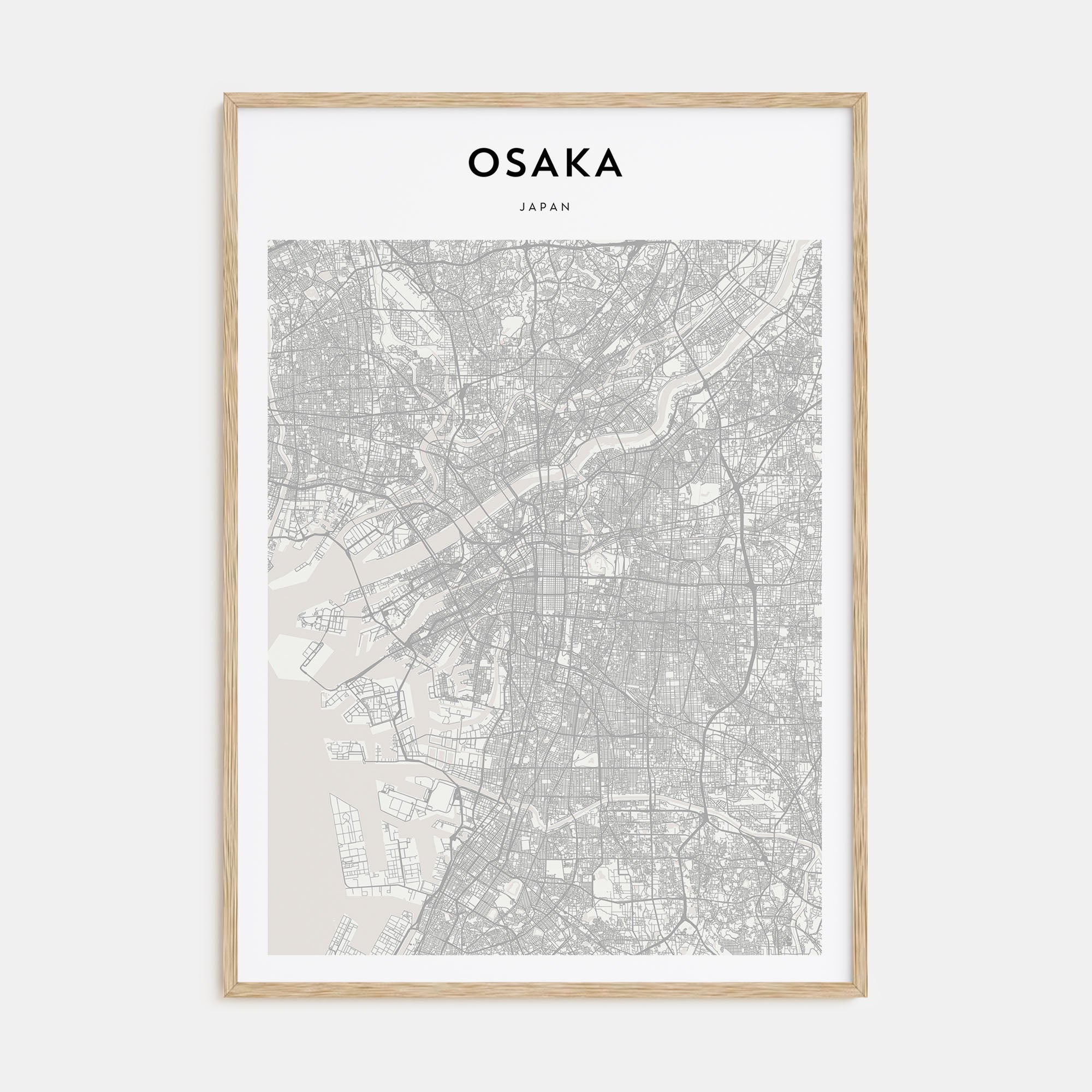 Osaka Map Portrait Poster