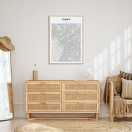 Osaka Map Portrait Poster