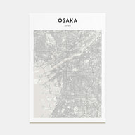Osaka Map Portrait Poster