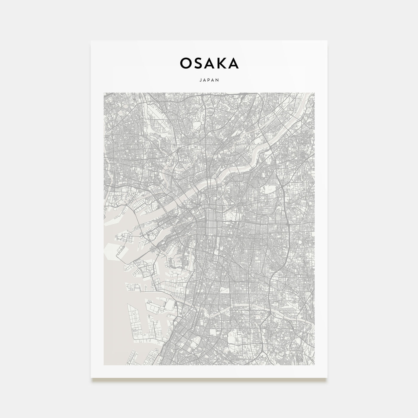 Osaka Map Portrait Poster