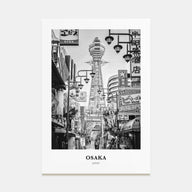 Osaka Portrait B&W Poster