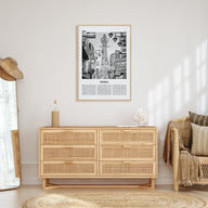 Osaka Travel B&W Poster