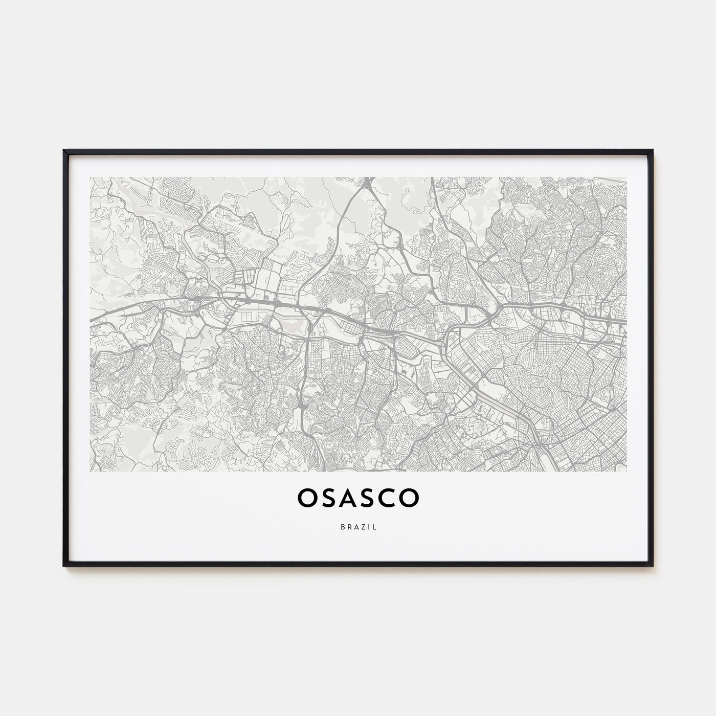 Osasco Map Landscape Poster
