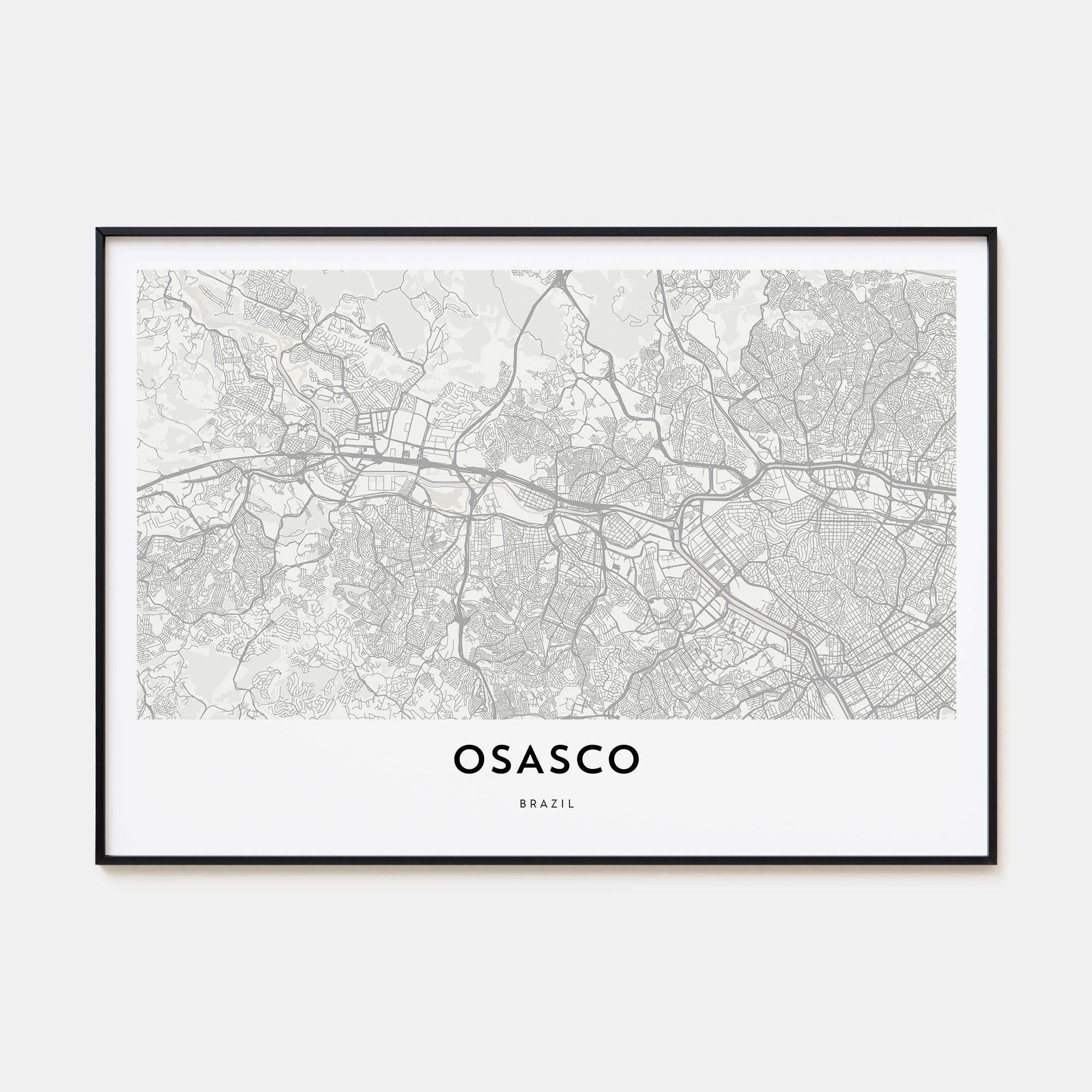 Osasco Map Landscape Poster