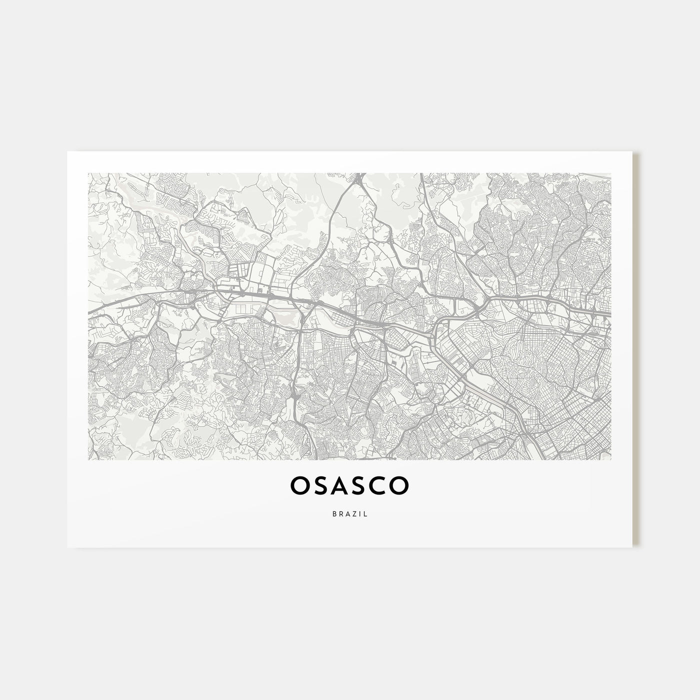 Osasco Map Landscape Poster