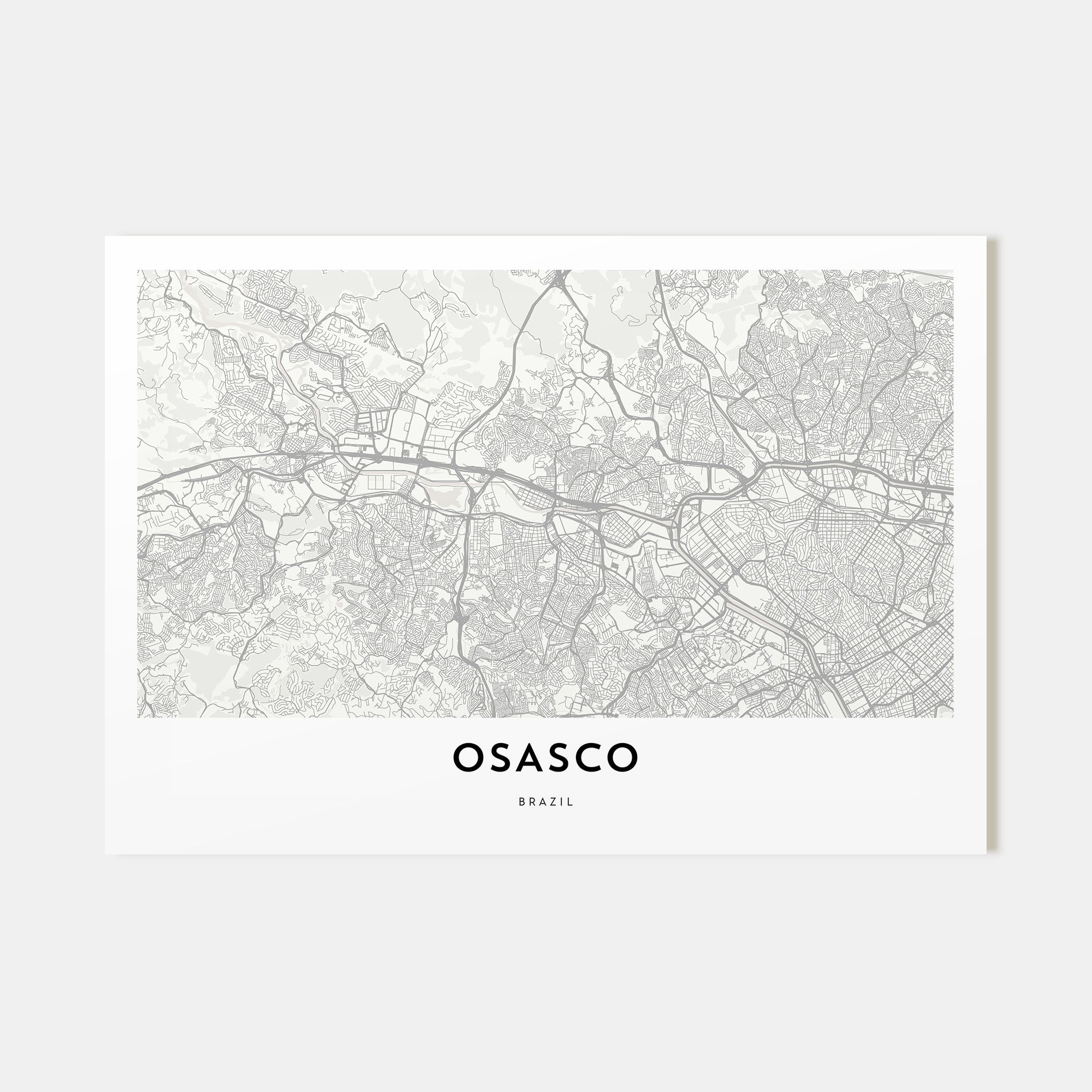 Osasco Map Landscape Poster