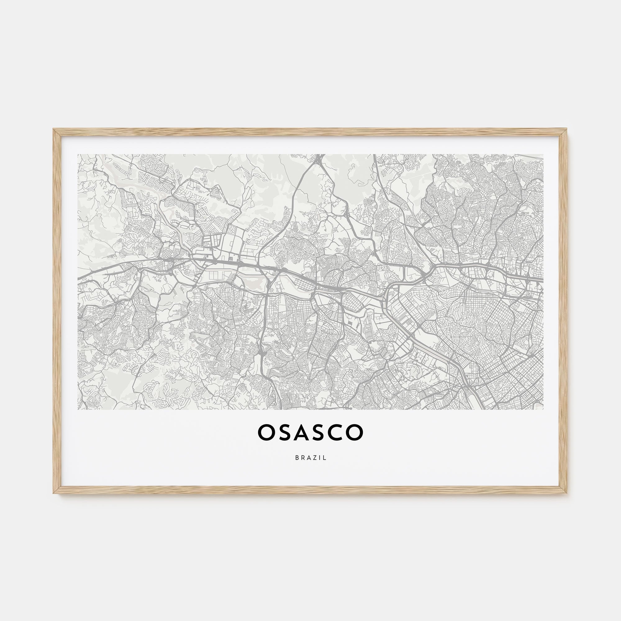 Osasco Map Landscape Poster