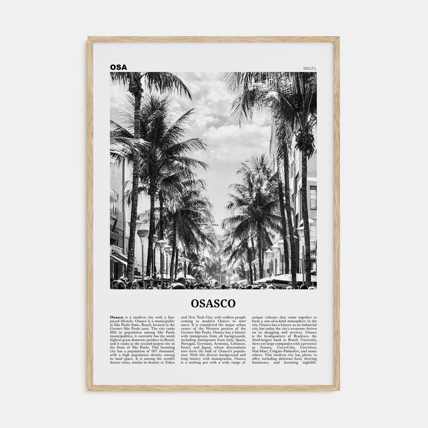 Osasco Travel B&W Poster