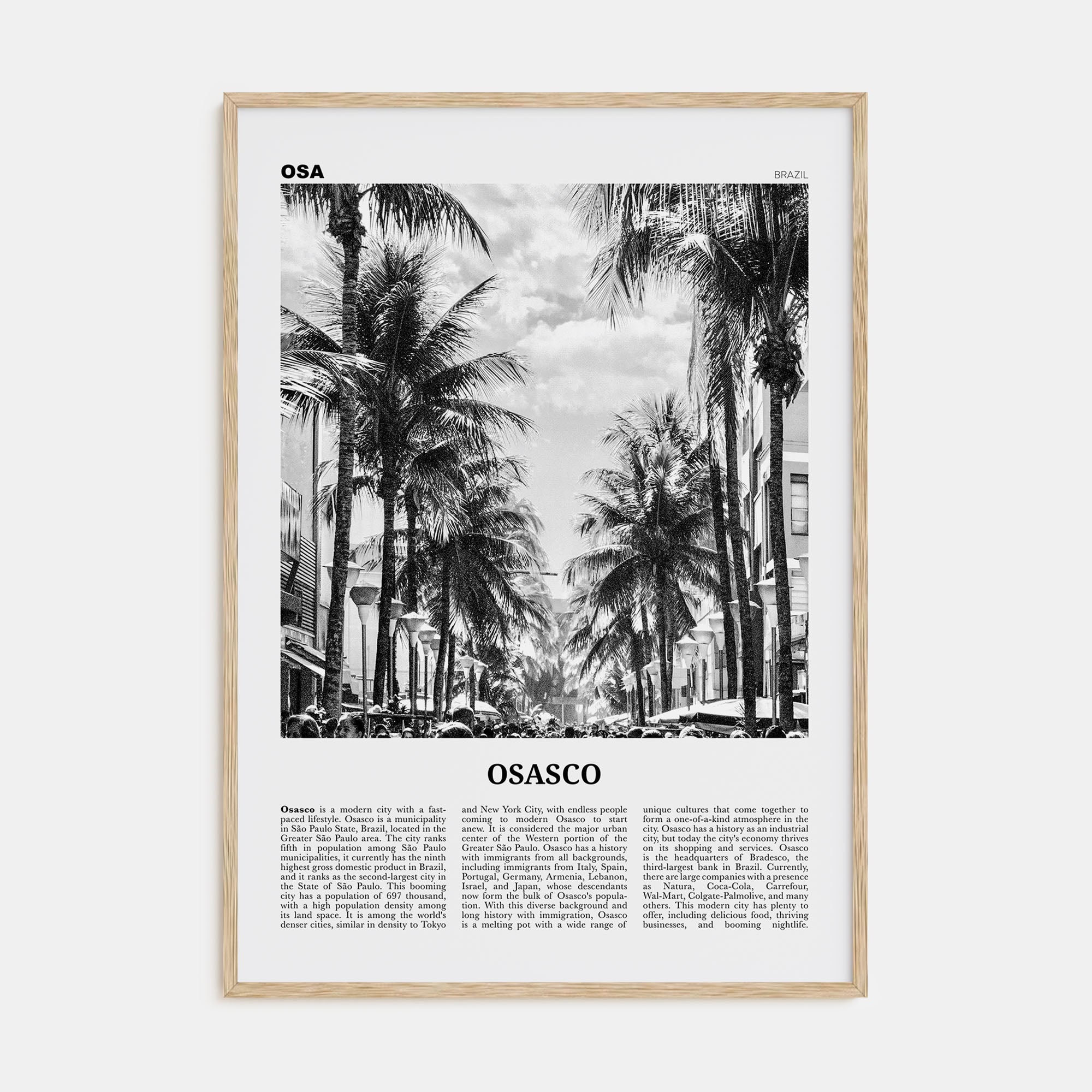 Osasco Travel B&W Poster