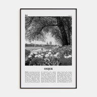 Osijek Travel B&W Poster