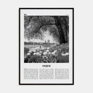 Osijek Travel B&W Poster