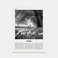 Osijek Travel B&W Poster