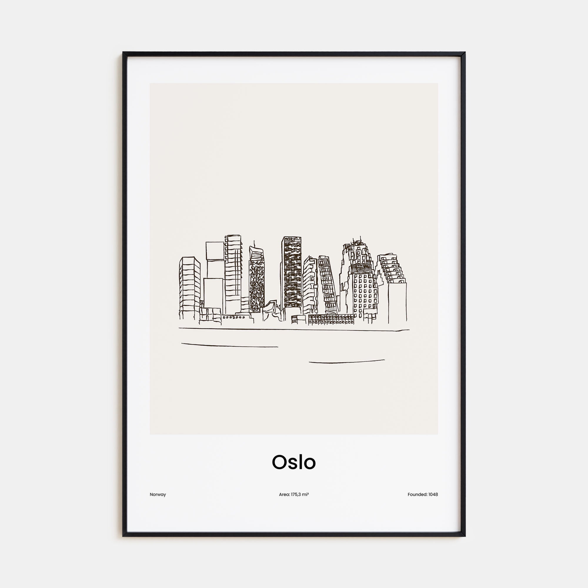 Oslo Drawn Poster