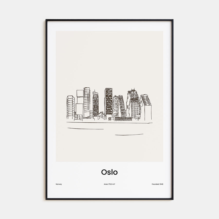 Oslo Drawn Poster