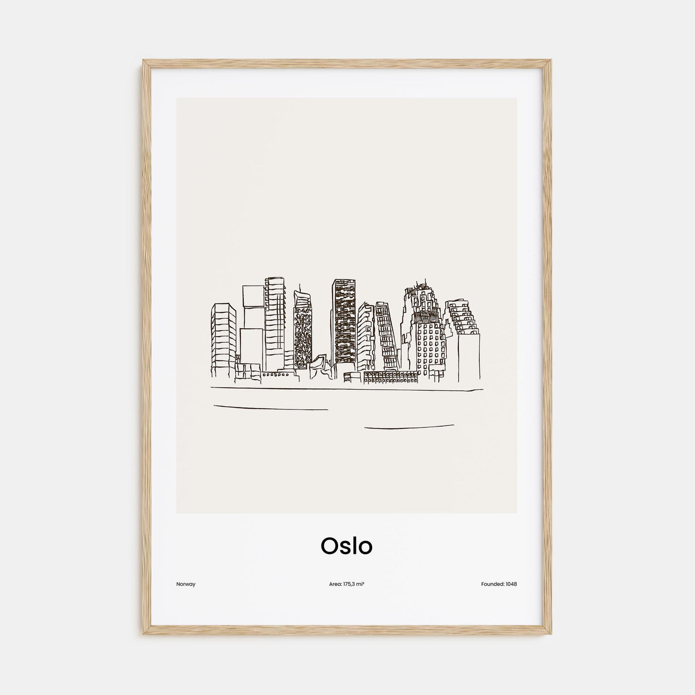 Oslo Drawn Poster