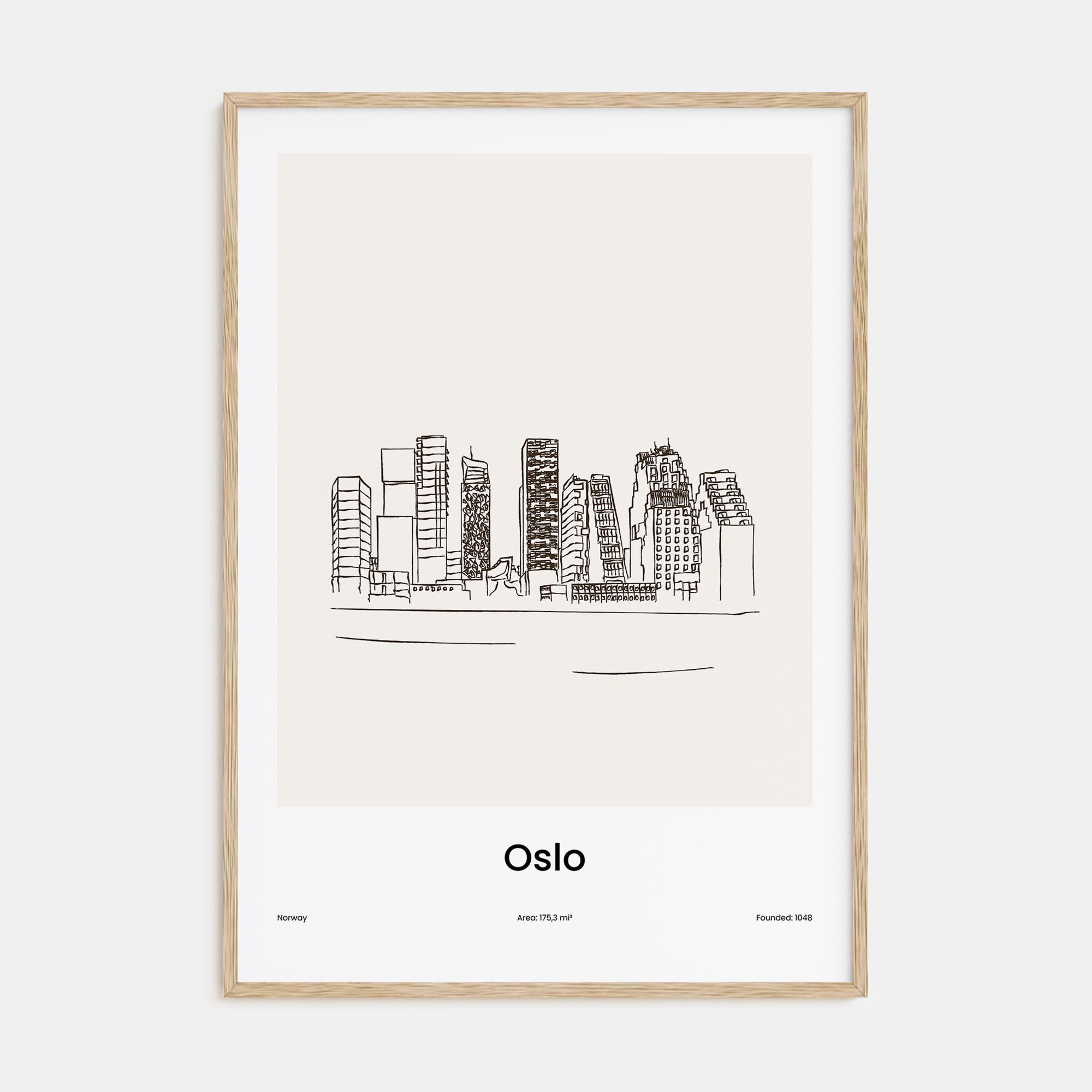 Oslo Drawn Poster