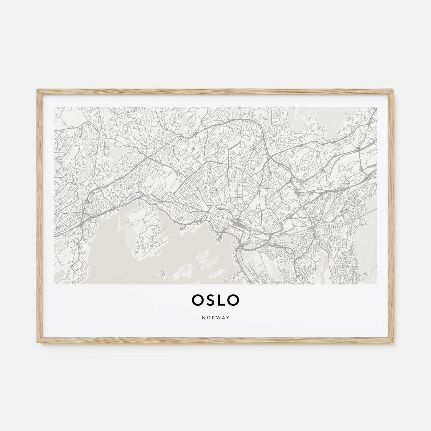 Oslo Map Landscape Poster