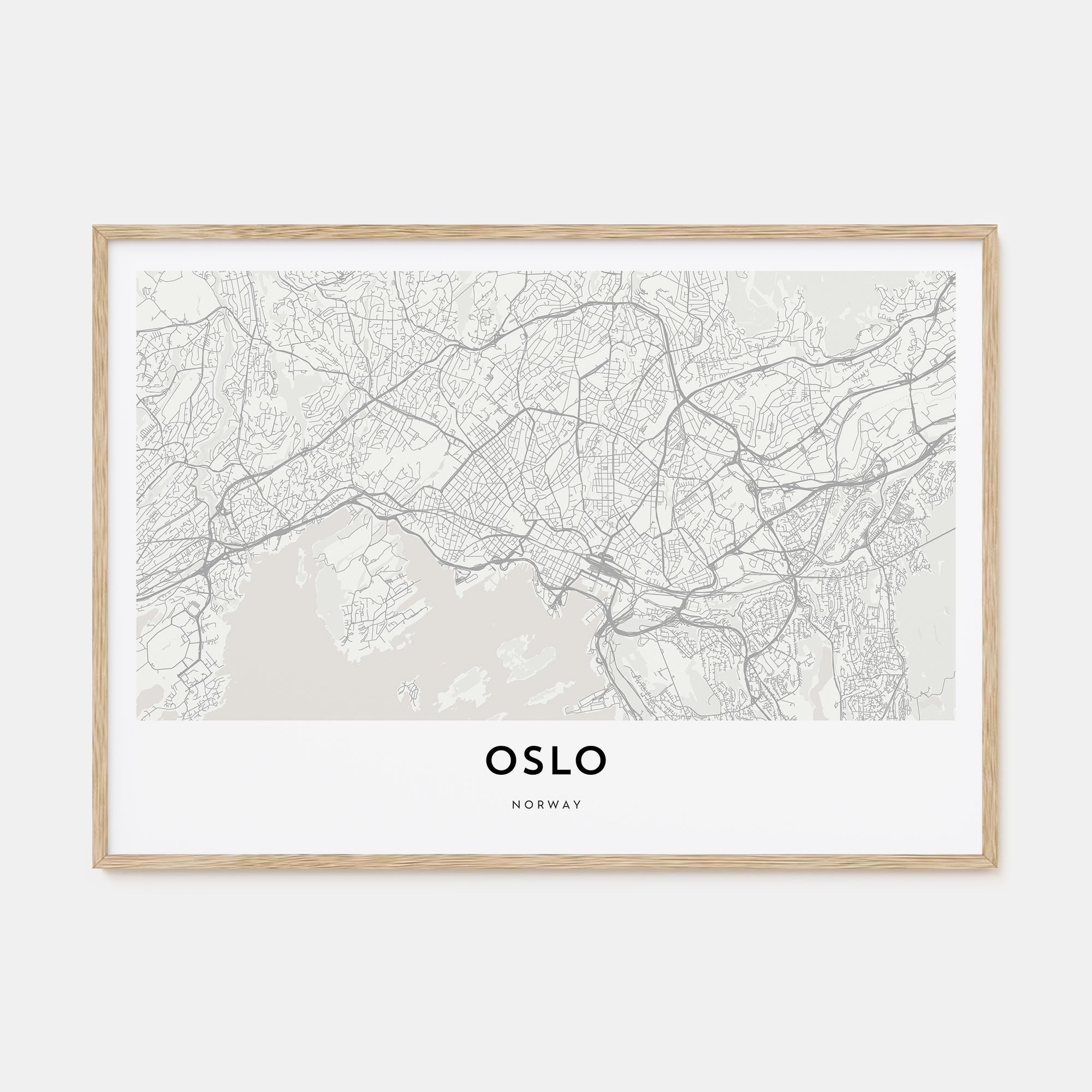 Oslo Map Landscape Poster