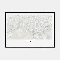 Oslo Map Landscape Poster