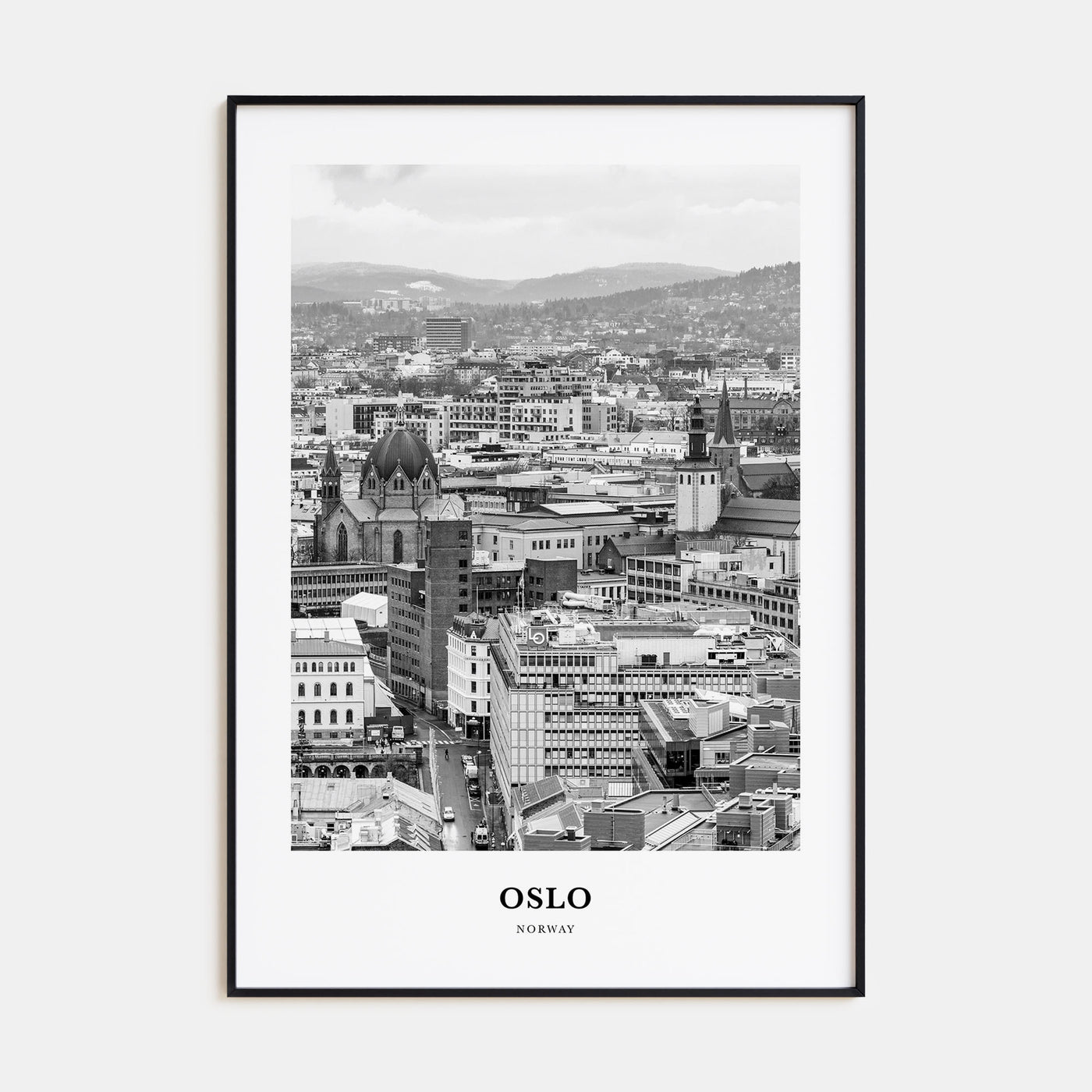 Oslo Portrait B&W No 1 Poster