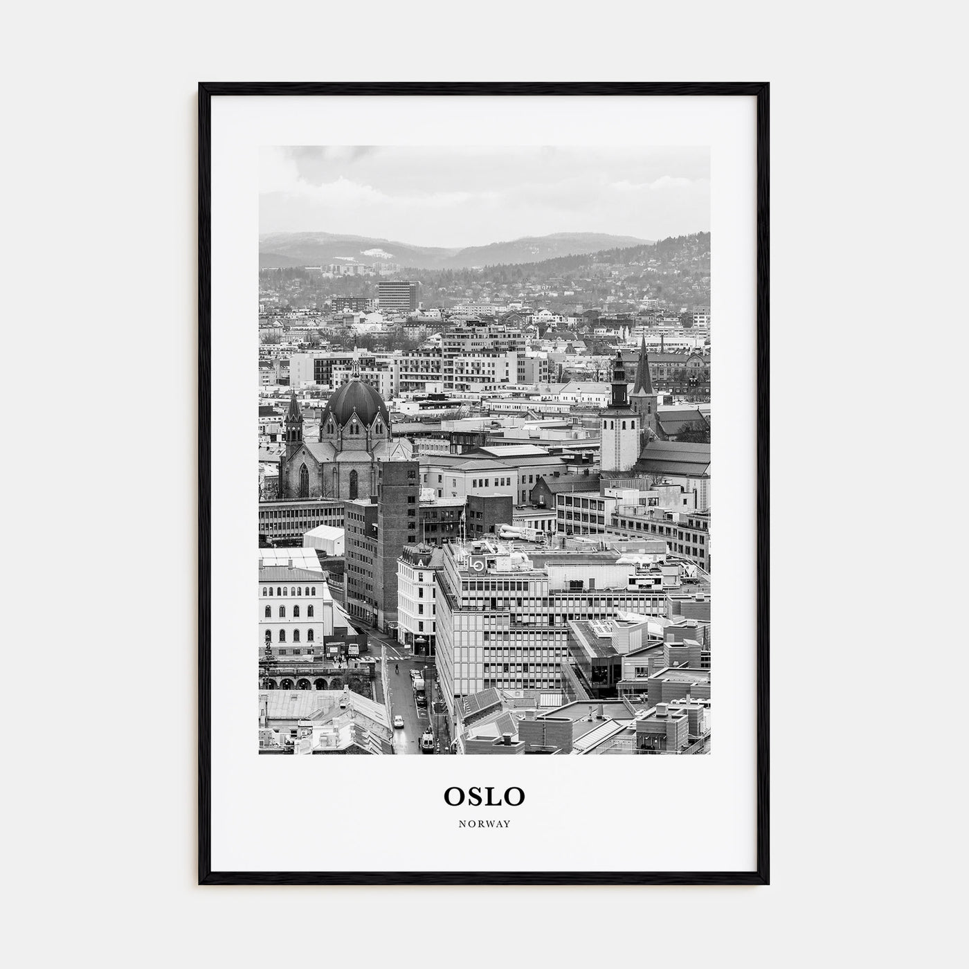 Oslo Portrait B&W No 1 Poster