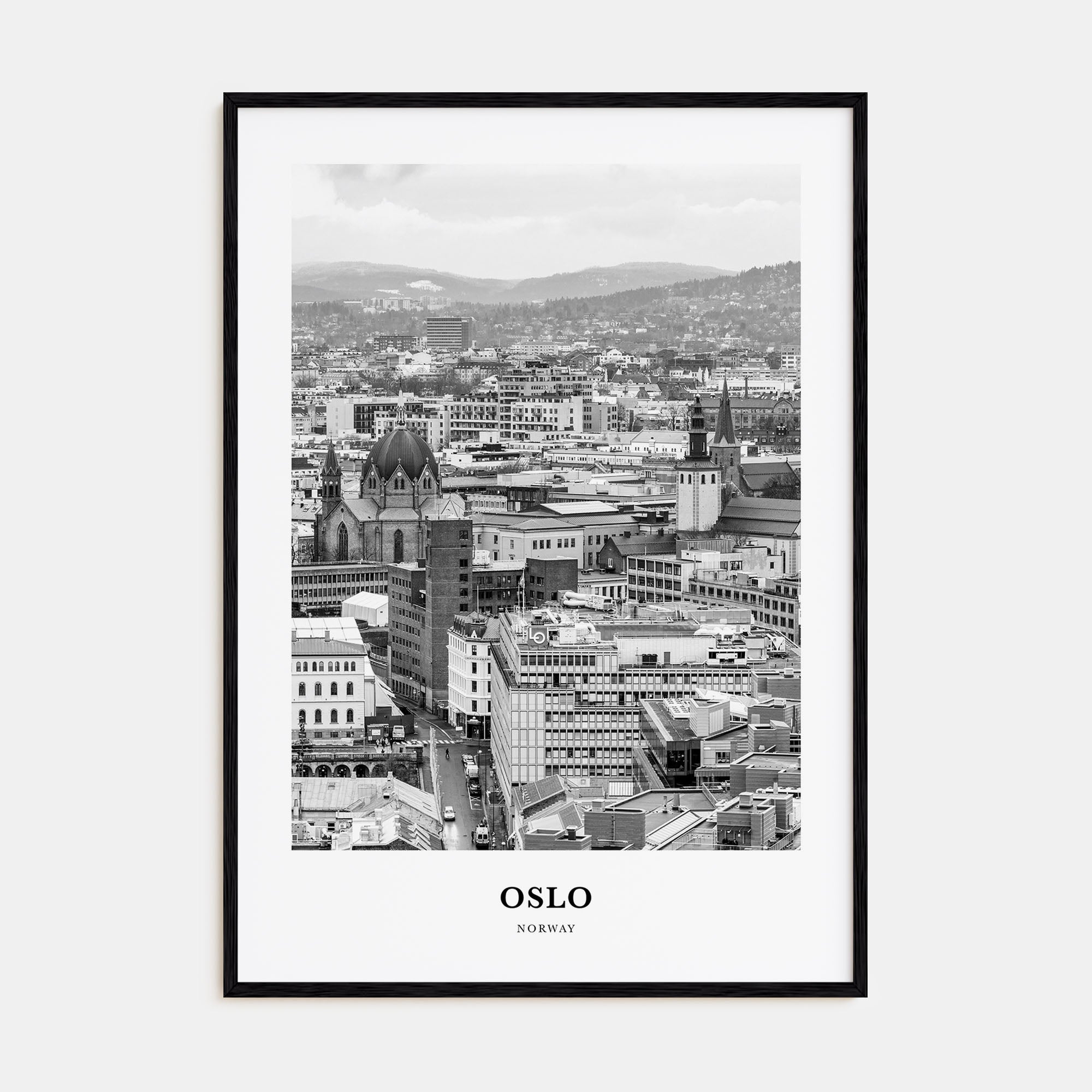 Oslo Portrait B&W No 1 Poster