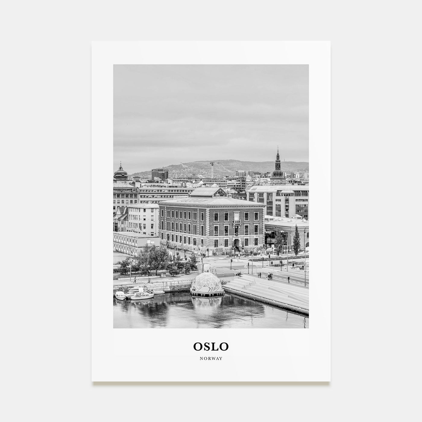 Oslo Portrait B&W No 2 Poster