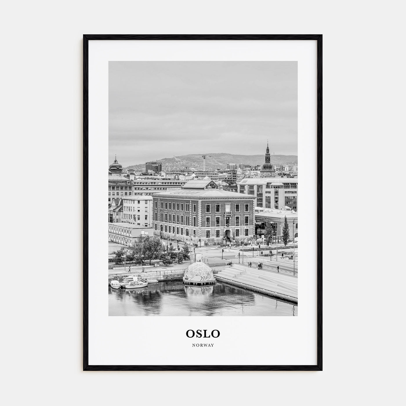 Oslo Portrait B&W No 2 Poster
