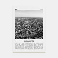 Osnabrück Travel B&W Poster