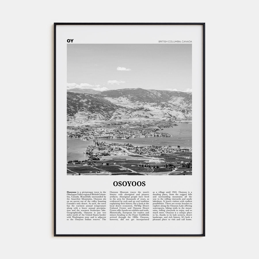 Osoyoos Travel B&W Poster