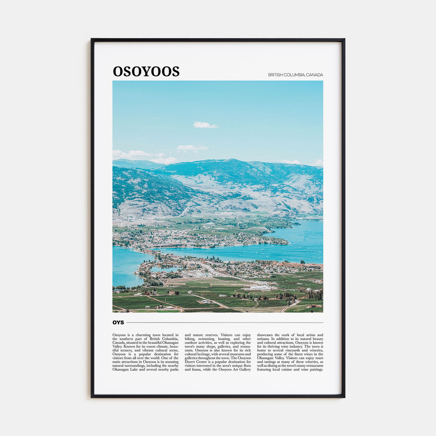 Osoyoos Travel Color Poster