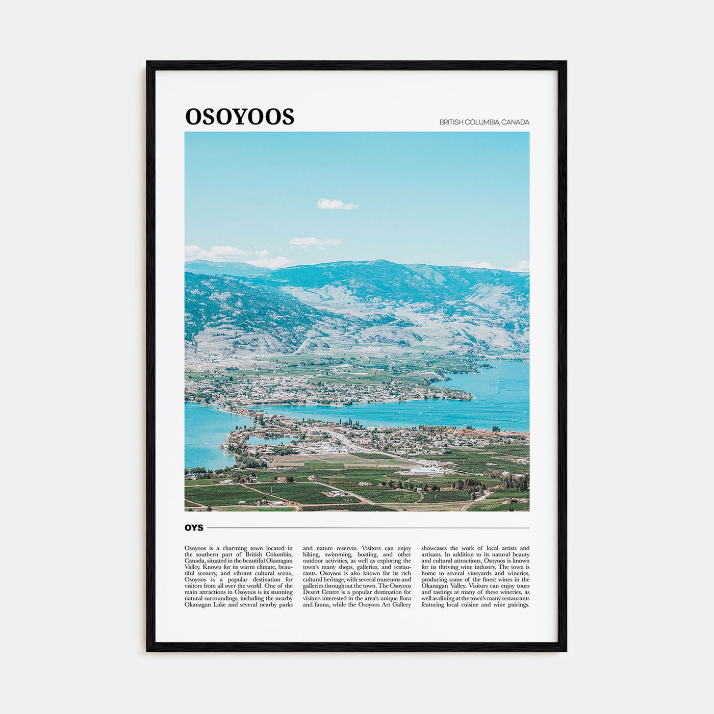Osoyoos Travel Color Poster
