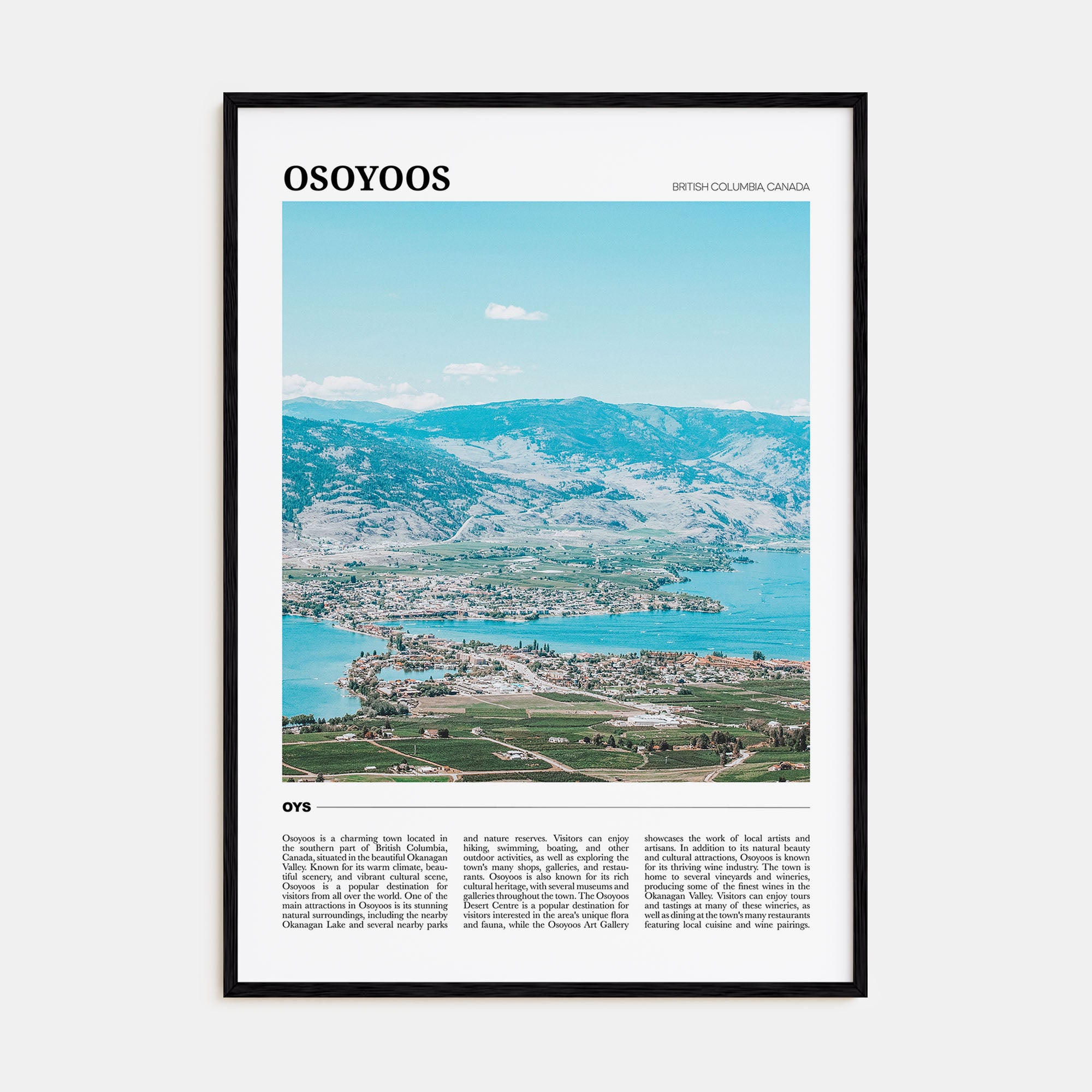 Osoyoos Travel Color Poster