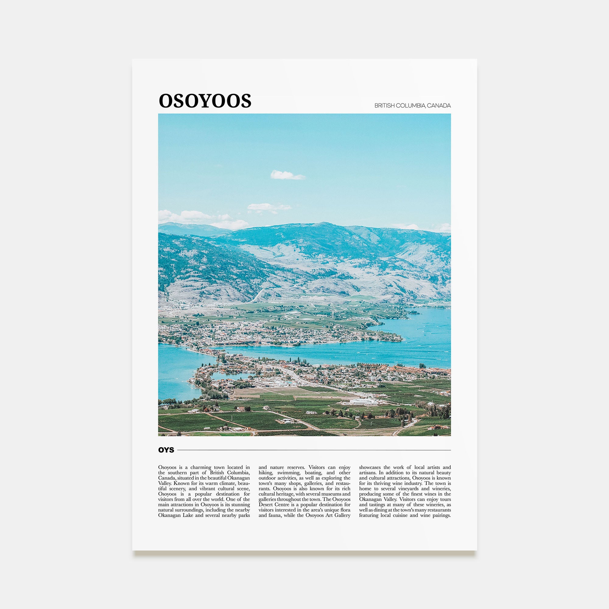 Osoyoos Travel Color Poster
