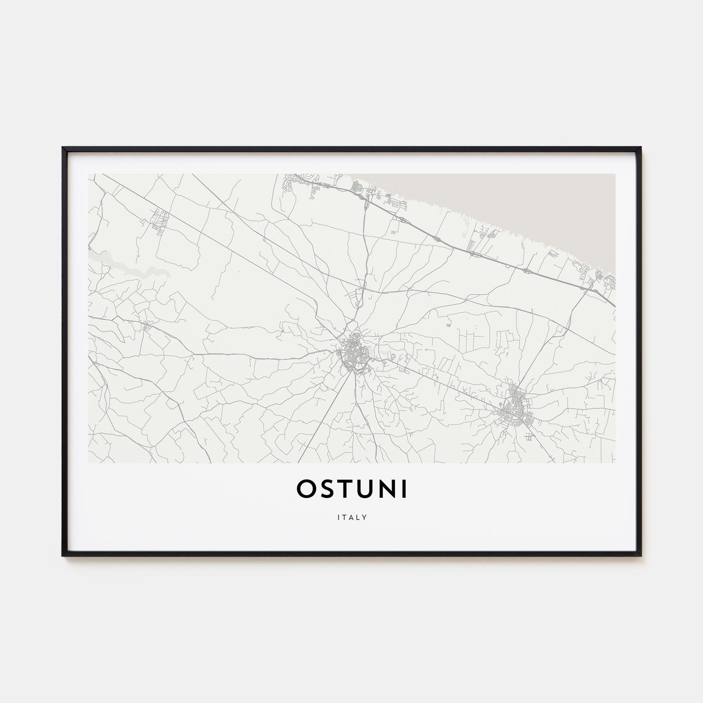 Ostuni Map Landscape Poster