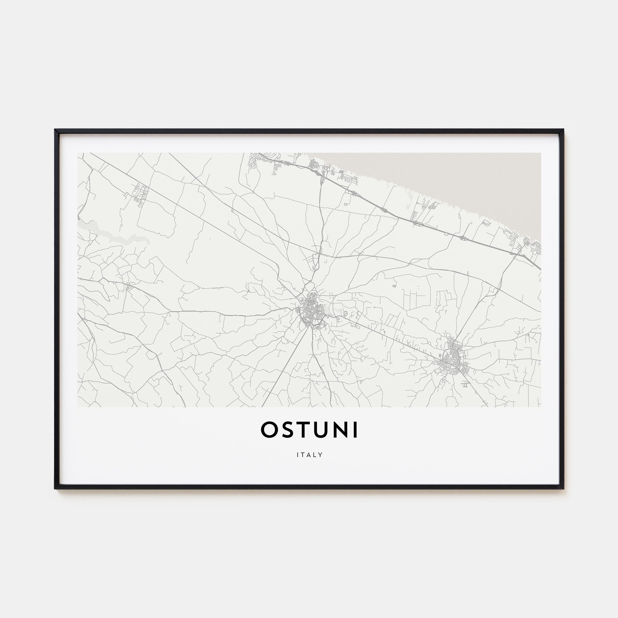 Ostuni Map Landscape Poster