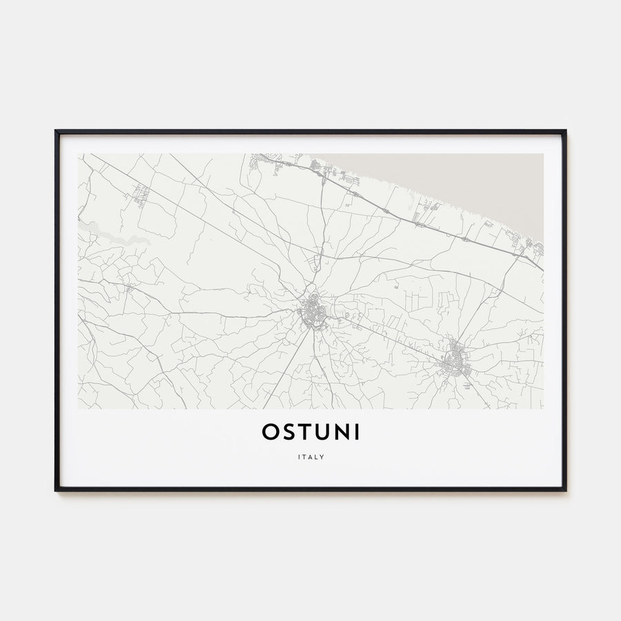 Ostuni Map Landscape Poster