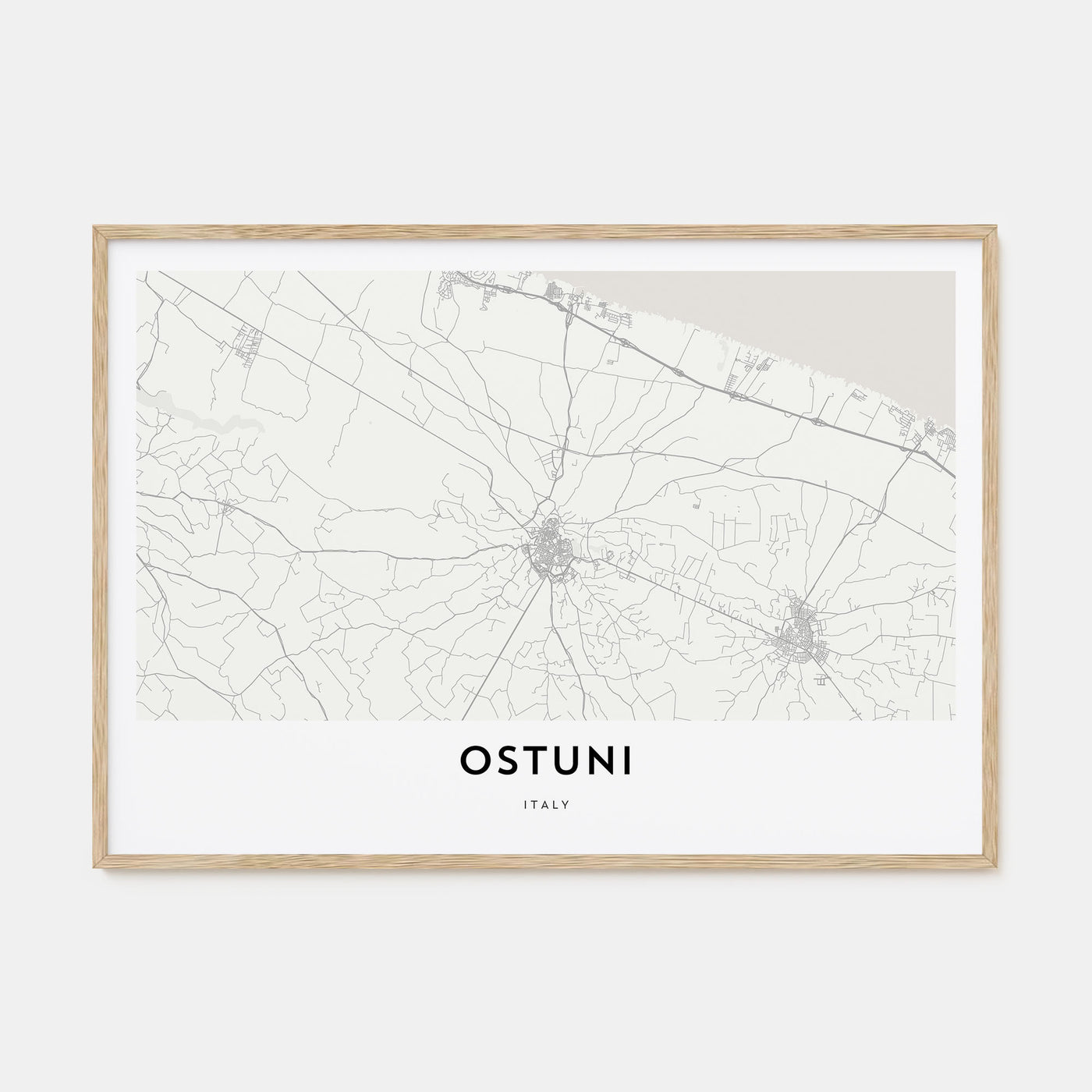 Ostuni Map Landscape Poster