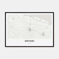 Ostuni Map Landscape Poster
